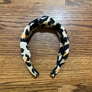 Lele Sadoughi leopard printed knotted headband